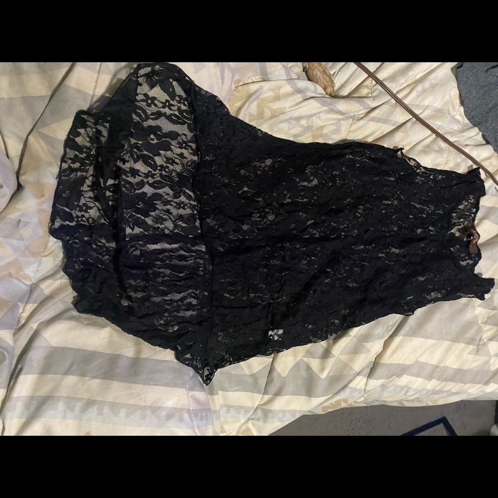 T shirt black lace cardigan